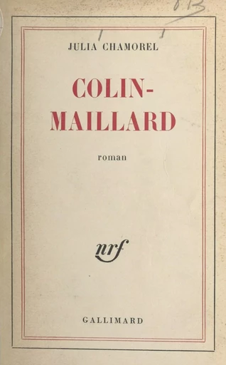 Colin-maillard - Julia Chamorel - Gallimard (réédition numérique FeniXX)