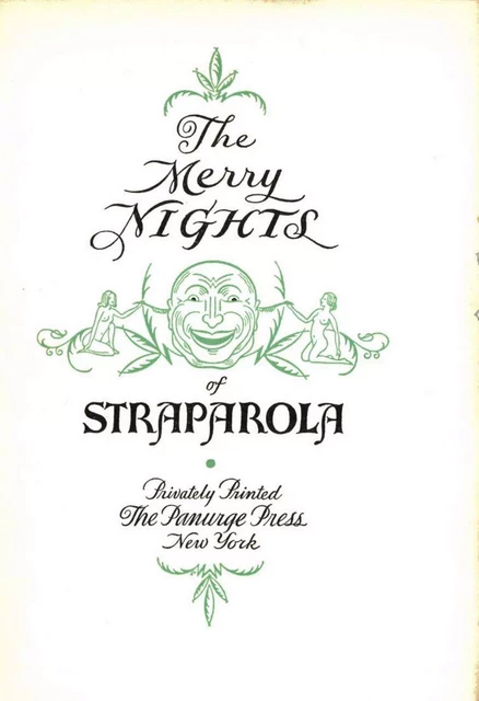 The Merry Nights of Straparola - Giovanni Francesco Straparola - Disruptive Publishing