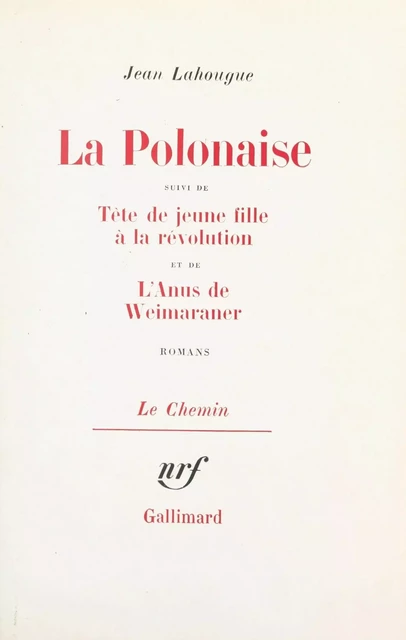 La Polonaise - Jean Lahougue - (Gallimard) réédition numérique FeniXX