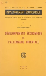 Développement économique de l'Allemagne orientale