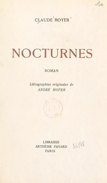 Nocturnes - Claude Boyer - (Fayard) réédition numérique FeniXX