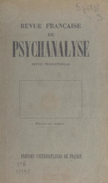 Genèse des premières relations objectales - René Arpad Spitz - (Presses universitaires de France) réédition numérique FeniXX