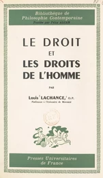 Le droit et les droits de l'homme