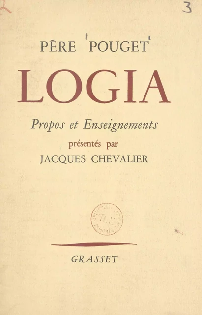 Logia - Guillaume Pouget - (Grasset) réédition numérique FeniXX