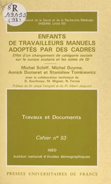 Enfants de travailleurs manuels adoptés par des cadres