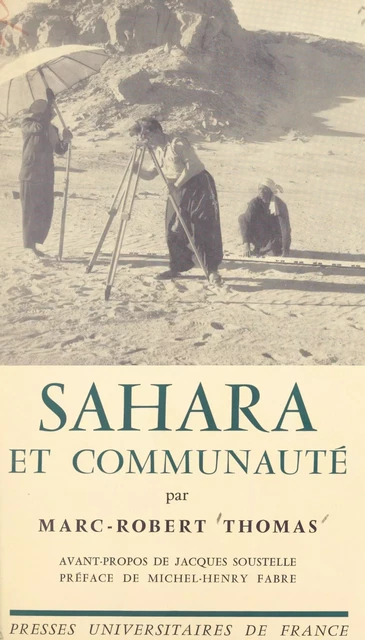 Sahara et communauté - Marc-Robert Thomas - (Presses universitaires de France) réédition numérique FeniXX