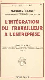 L'intégration du travailleur à l'entreprise