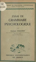 Essai de grammaire psychologique