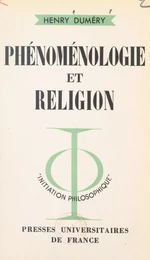 Phénoménologie et religion