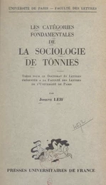 Les catégories fondamentales de la sociologie de Tönnies