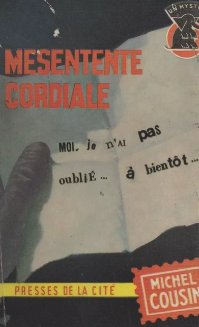 Mésentente cordiale - Michel Cousin - (Presses de la Cité) réédition numérique FeniXX