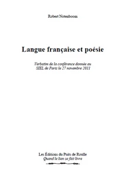 Langue française et poésie