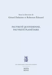 Pauvreté quotidienne, pauvreté planétaire