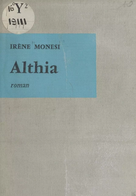 Althia - Irène Monesi - (Seuil) réédition numérique FeniXX