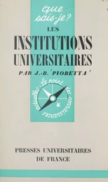 Les institutions universitaires en France