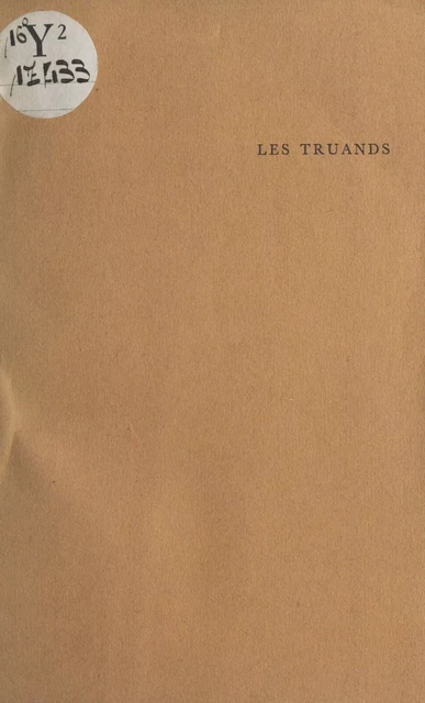 Les truands - Caro Canaille - (Grasset) réédition numérique FeniXX