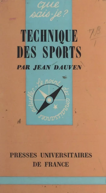 Technique des sports - Jean Dauven - (Presses universitaires de France) réédition numérique FeniXX