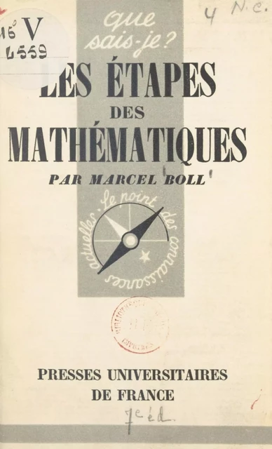 Les étapes des mathématiques - Marcel Boll - (Presses universitaires de France) réédition numérique FeniXX