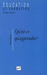 Qu'est-ce qu'apprendre ?