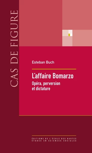 L'affaire Bomarzo - Esteban Buch - Éditions de l’École des hautes études en sciences sociales