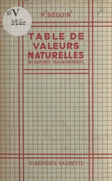 Table de valeurs naturelles des rapports trigonométriques