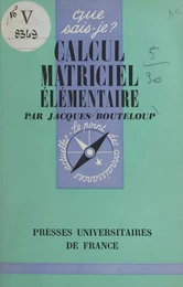 Calcul matriciel élémentaire