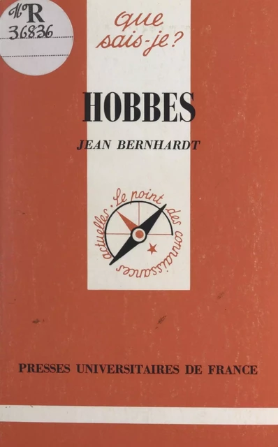 Hobbes - Jean Bernhardt - (Presses universitaires de France) réédition numérique FeniXX