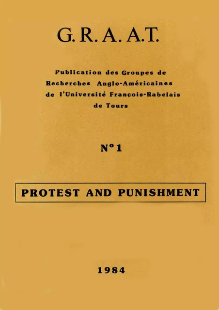 Protest and Punishment -  - Presses universitaires François-Rabelais