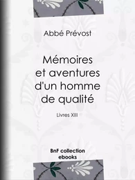 Mémoires et aventures d'un homme de qualité