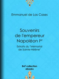 Souvenirs de l'empereur Napoléon Ier