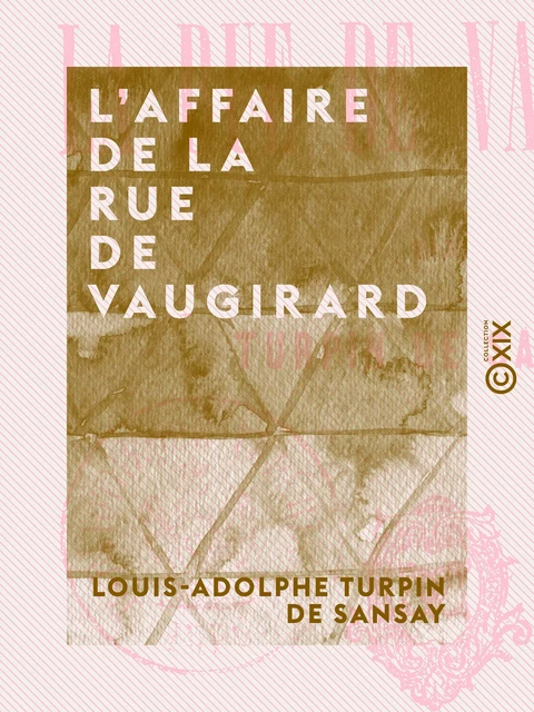 L'Affaire de la rue de Vaugirard - Louis-Adolphe Turpin de Sansay - Collection XIX