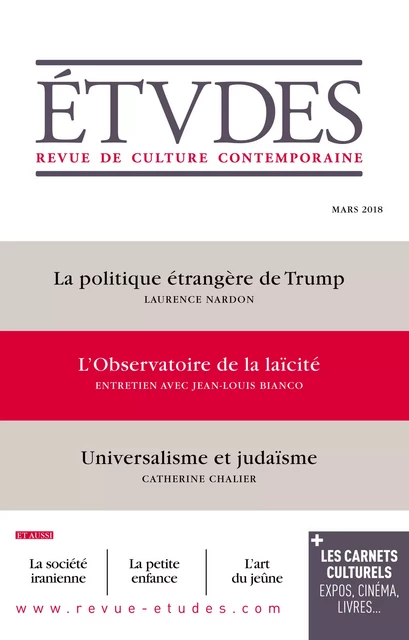 Etudes : La politique étrangère de Trump - Collectif Collectif - Revue Études