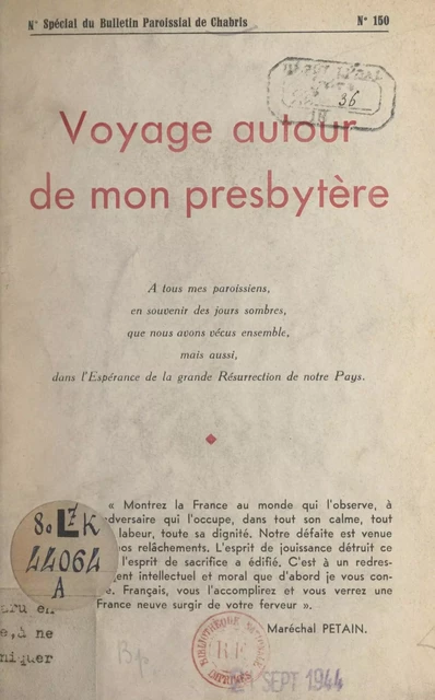 Voyage autour de mon presbytère - C.-M. Charpentier - (Aubanel) réédition numérique FeniXX