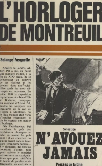 L'horloger de Montreuil - Solange Fasquelle - (Presses de la Cité) réédition numérique FeniXX