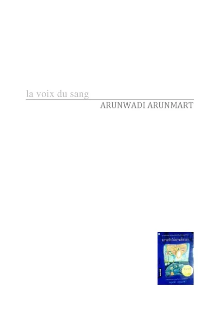 La voix du sang - ARUNWADI ARUNMART - Thaifiction Publishing