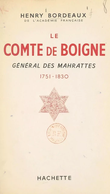 Le comte de Boigne - Henry Bordeaux - (Hachette) réédition numérique FeniXX