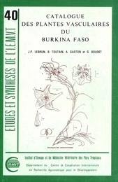 Catalogue des plantes vasculaires du Burkina Faso