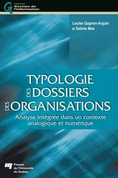 Typologie des dossiers des organisations