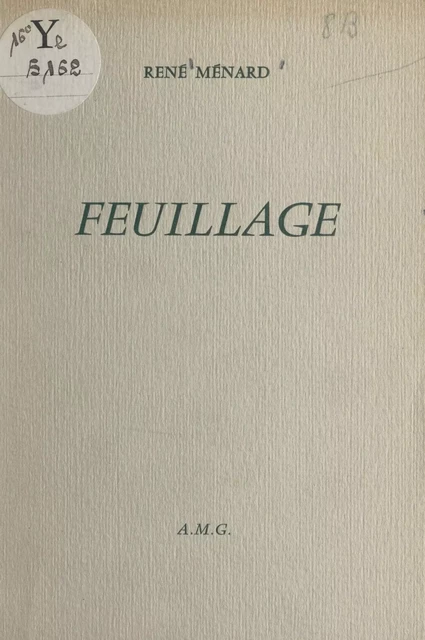 Feuillage - René Ménard - Flammarion (réédition numérique FeniXX)