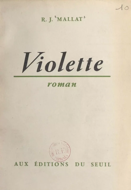 Violette - Robert Mallat - (Seuil) réédition numérique FeniXX