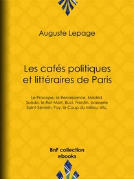 Les Cafés politiques et littéraires de Paris