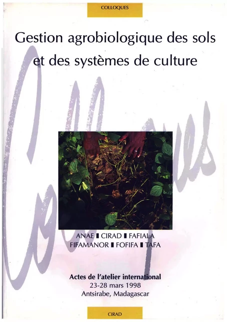 Gestion agrobiologique des sols et des systèmes de culture -  Collectif - Quae