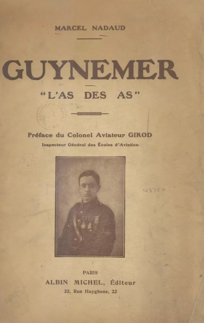 Guynemer - Marcel Nadaud - (Albin Michel) réédition numérique FeniXX