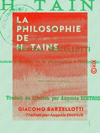 La Philosophie de H. Taine