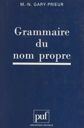 Grammaire du nom propre