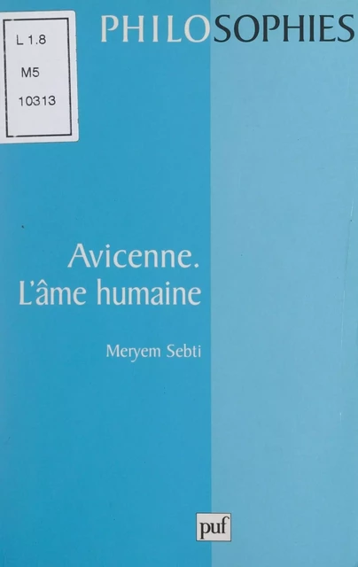 Avicenne - Meryem Sebti - (Presses universitaires de France) réédition numérique FeniXX