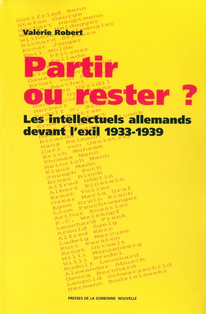 Partir ou rester ? - Valérie Robert - Presses Sorbonne Nouvelle via OpenEdition