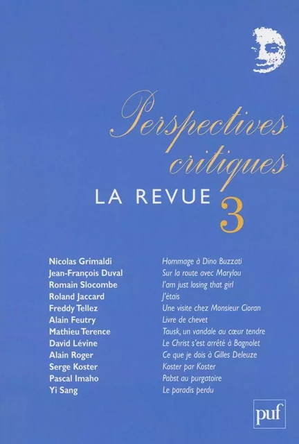 Perspectives critiques : la Revue 3 - Roland Jaccard - Humensis