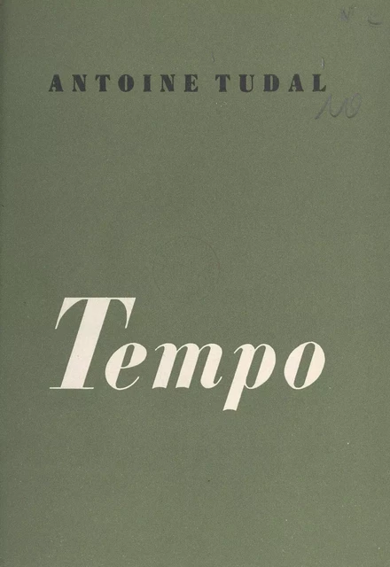 Tempo - Antoine Tudal - Gallimard (réédition numérique FeniXX)