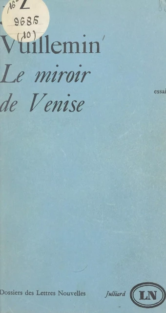 Le miroir de Venise - Jules Vuillemin - (Julliard) réédition numérique FeniXX